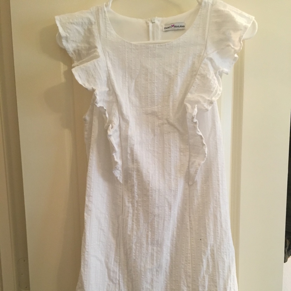 White ruffle dress